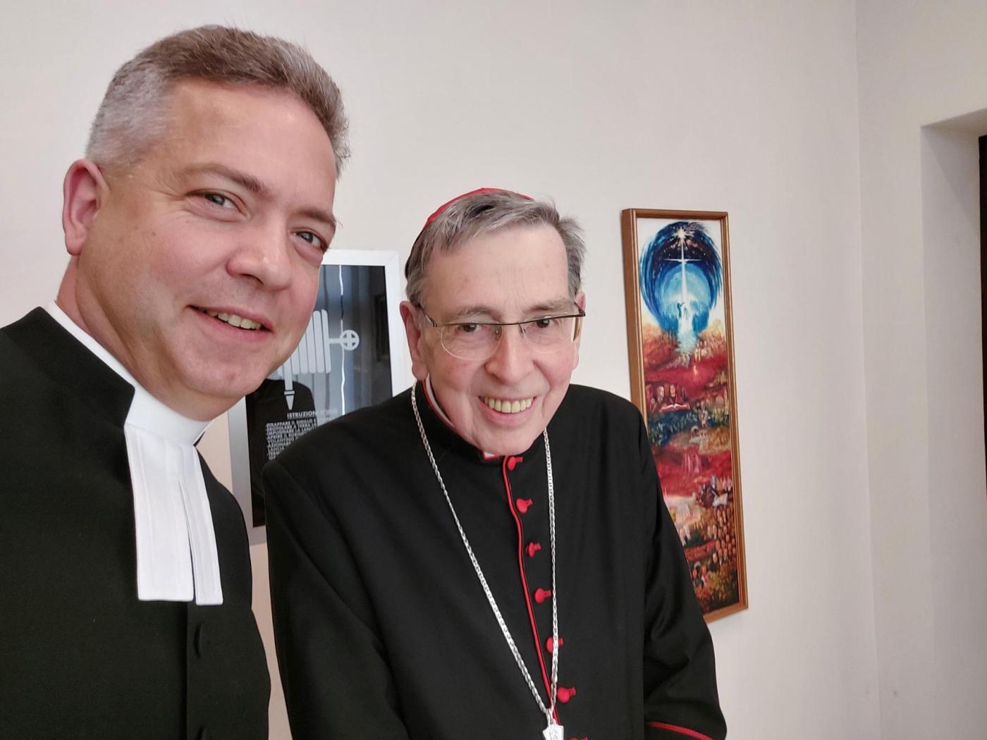 Rev. Lucas Snellmann and Cardinal Kurt Koch