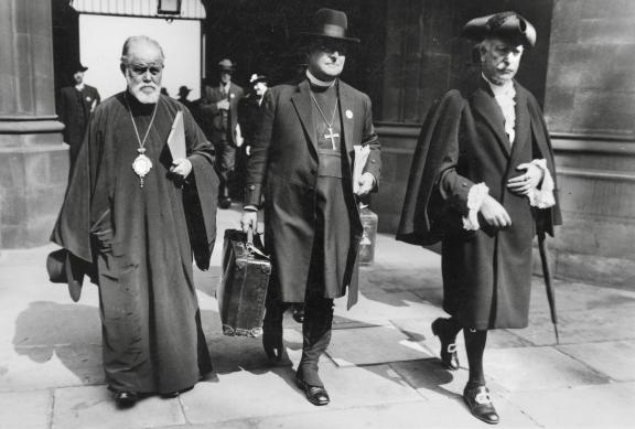  The Archbishop Germanos, The Archbishop of York, William Temple, and the Moderator of the Church of Scotland at the World Conference on Faith and Order, Edinburgh, 1937