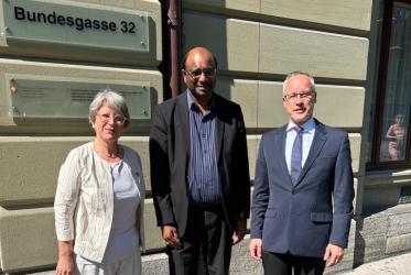 WCC general secretary, Protestant Church in Switzerland meet with Swiss peace ambassador
