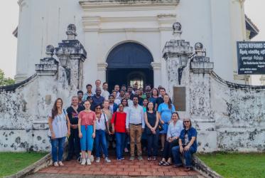 Seminar participants visit several churches, including the Dutch Reformed Church in Galle, the second oldest church in Sri Lanka.