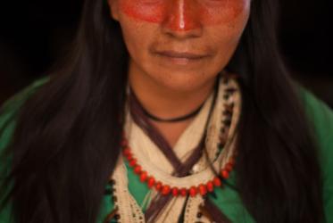 Obrania, Waorani indian from Pastaza, Ecuadorean amazon. Photo: Sean Hawkey/WCC